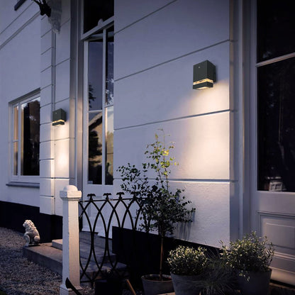 Downward Outdoor Dusk Till Dawn Wall Light IP44 Anthracite Black Automatic Sensor - Energy Light Bulbs - Free delivery on all orders