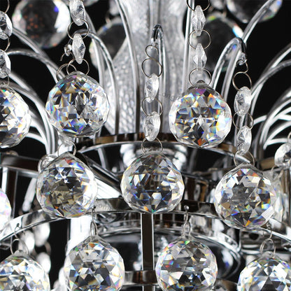 Droplet Fountain Crystal Chandelier Ceiling Pendant Light Reflect Chrome Finish and Real Crystals - Energy Light Bulbs - Free delivery on all orders