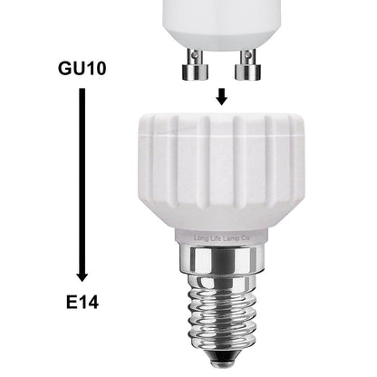 E14 to GU10 Light Bulb Base Socket Converter Adaptor - Energy Light Bulbs - Free delivery on all orders