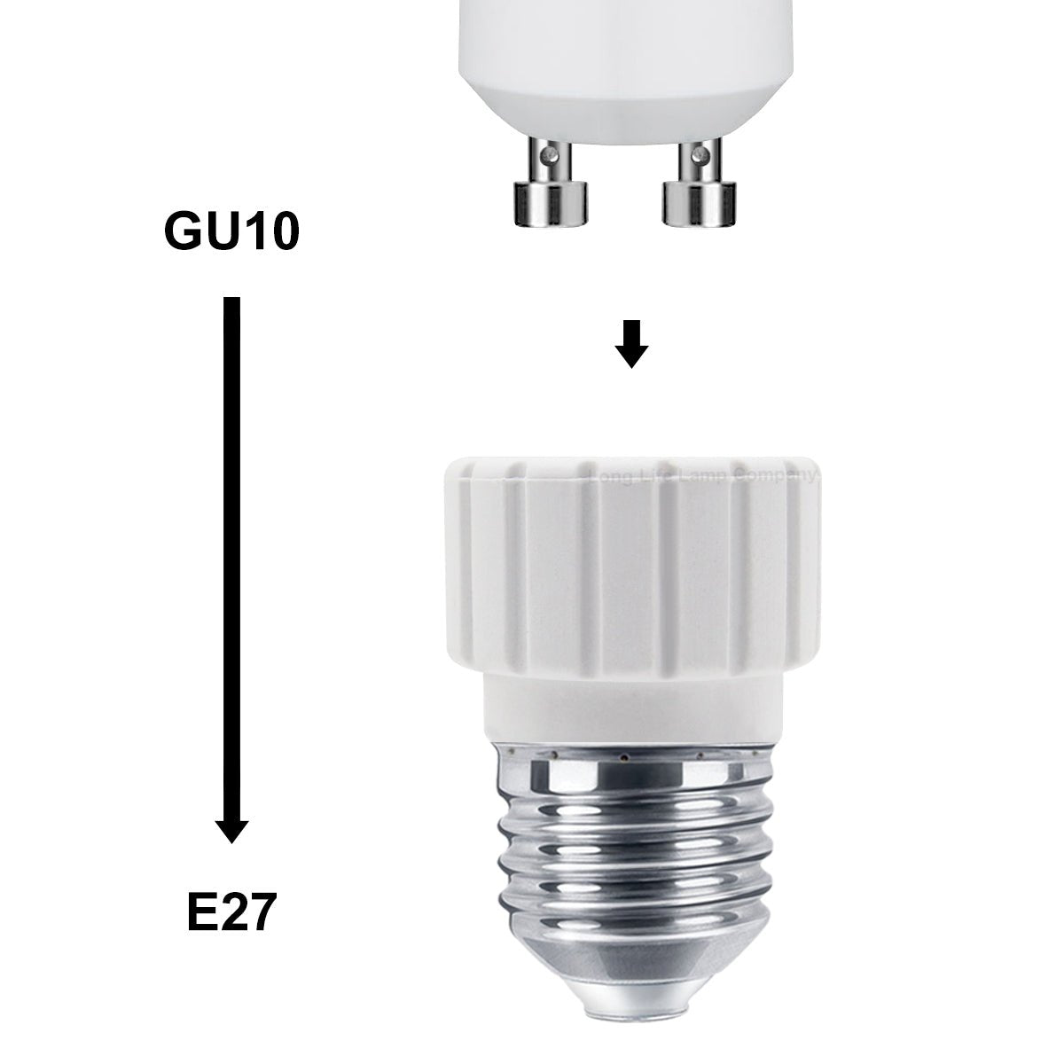 E27 to GU10 Lamp Light Bulb Base Socket Converter Adaptor - Energy Light Bulbs - Free delivery on all orders