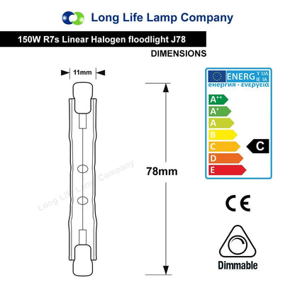 ECO Energy Saving R7s J78 120w=150w Halogen tube linear - Energy Light Bulbs - Free delivery on all orders