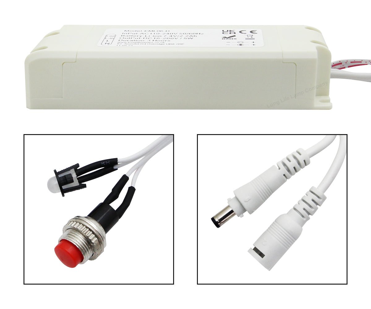Emergency Battery Pack Kit for LED Panel Upto 48w 3 Hours Power Back Up Non Maintained EML06 - Energy Light Bulbs - Free delivery on all orders