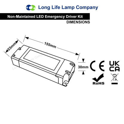 Emergency Battery Pack Kit for LED Panel Upto 48w 3 Hours Power Back Up Non Maintained EML06 - Energy Light Bulbs - Free delivery on all orders