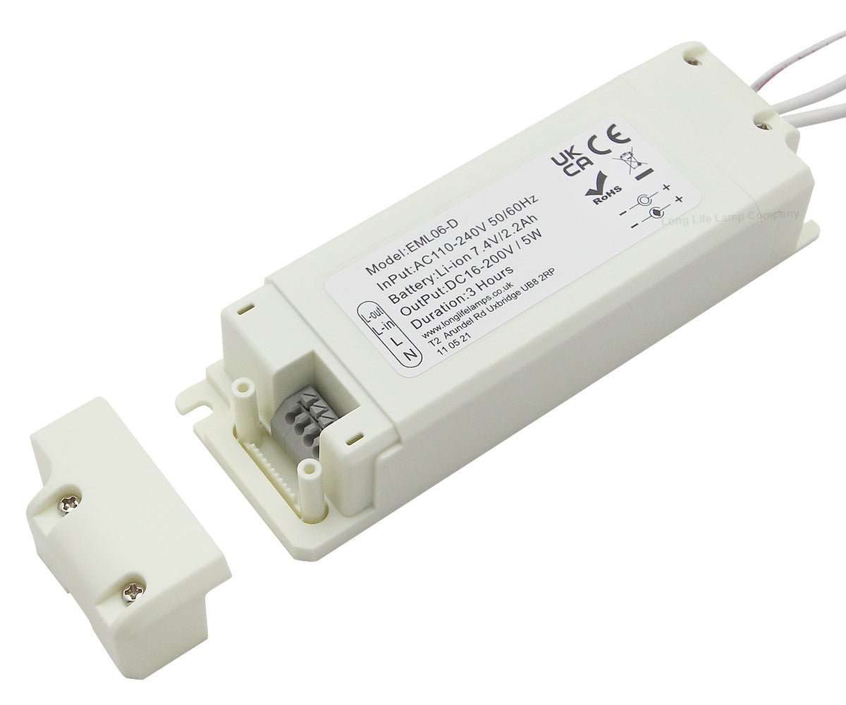 Emergency Battery Pack Kit for LED Panel Upto 48w 3 Hours Power Back Up Non Maintained EML06 - Energy Light Bulbs - Free delivery on all orders