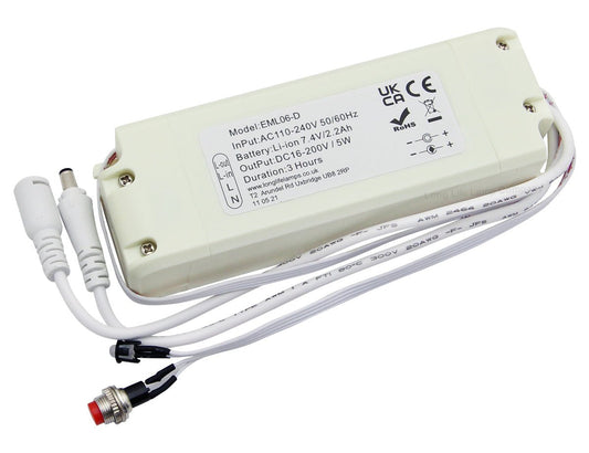 Emergency Battery Pack Kit for LED Panel Upto 48w 3 Hours Power Back Up Non Maintained EML06 - Energy Light Bulbs - Free delivery on all orders
