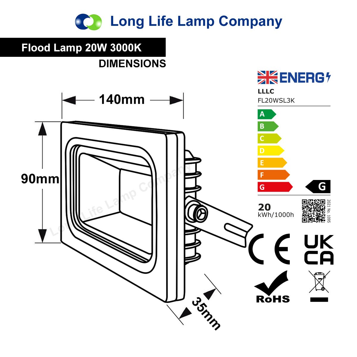 Energy Saving 20w LED Outdoor Flood light New Technology Slim Robust Design - Energy Light Bulbs - Free delivery on all orders