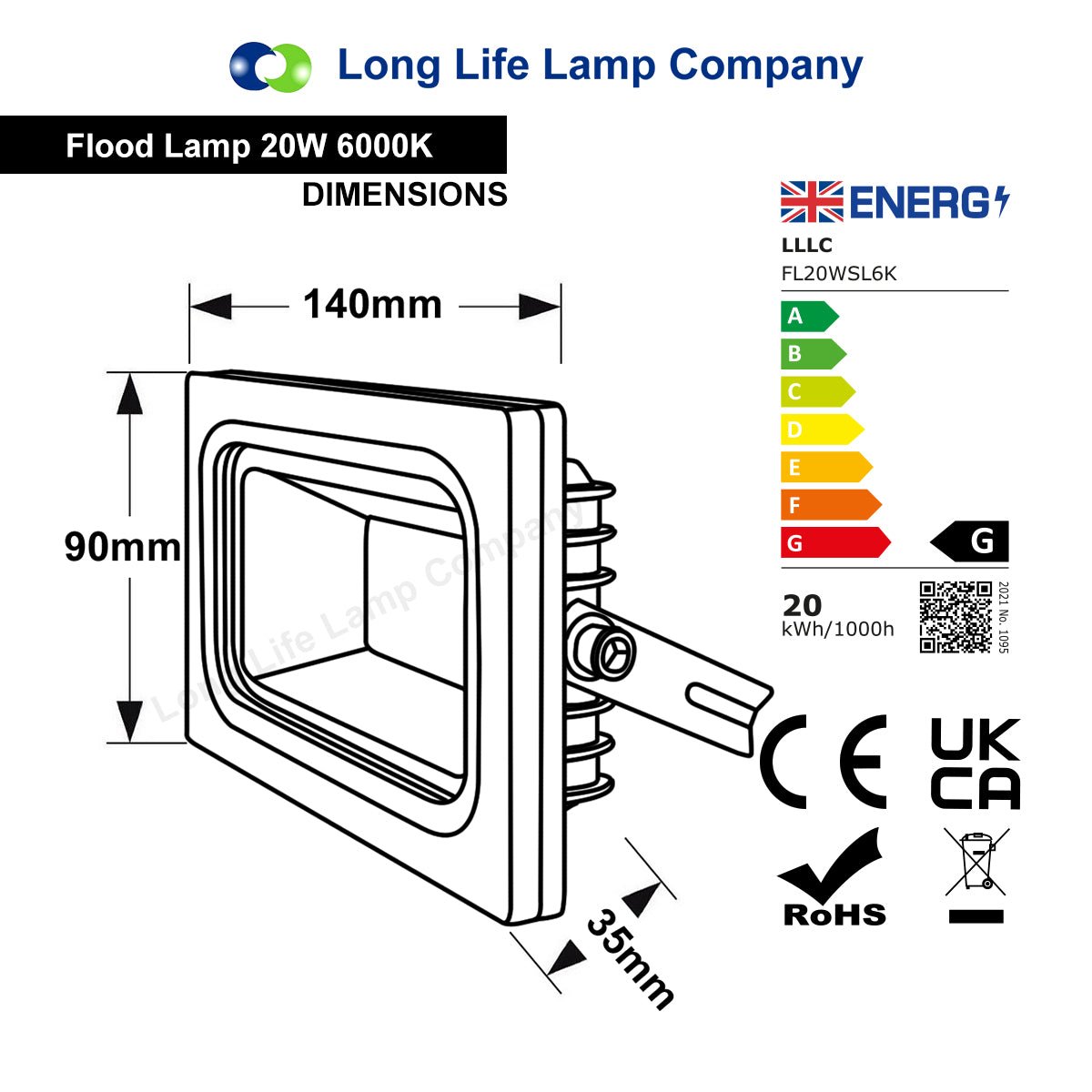Energy Saving 20w LED Outdoor Flood light New Technology Slim Robust Design - Energy Light Bulbs - Free delivery on all orders