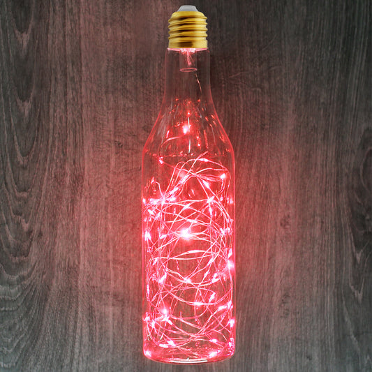 1w Glass LED Bottle Red Fairy String Decorative Filament Light Bulb E27 Edison Screw