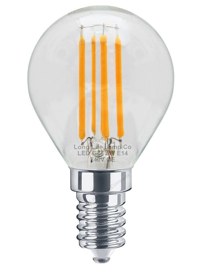 Filament Vintage 4w LED Golf Ball Light Bulb E14 SES Clear Glass - Energy Light Bulbs - Free delivery on all orders