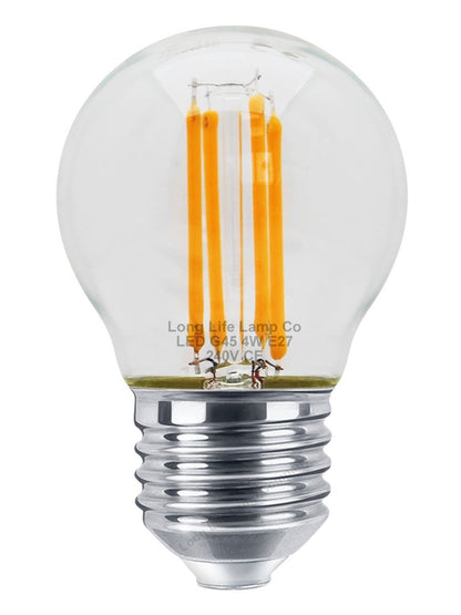 Filament Vintage 4w LED Golf Ball Light Bulb E27 Edison Screw Clear Glass - Energy Light Bulbs - Free delivery on all orders