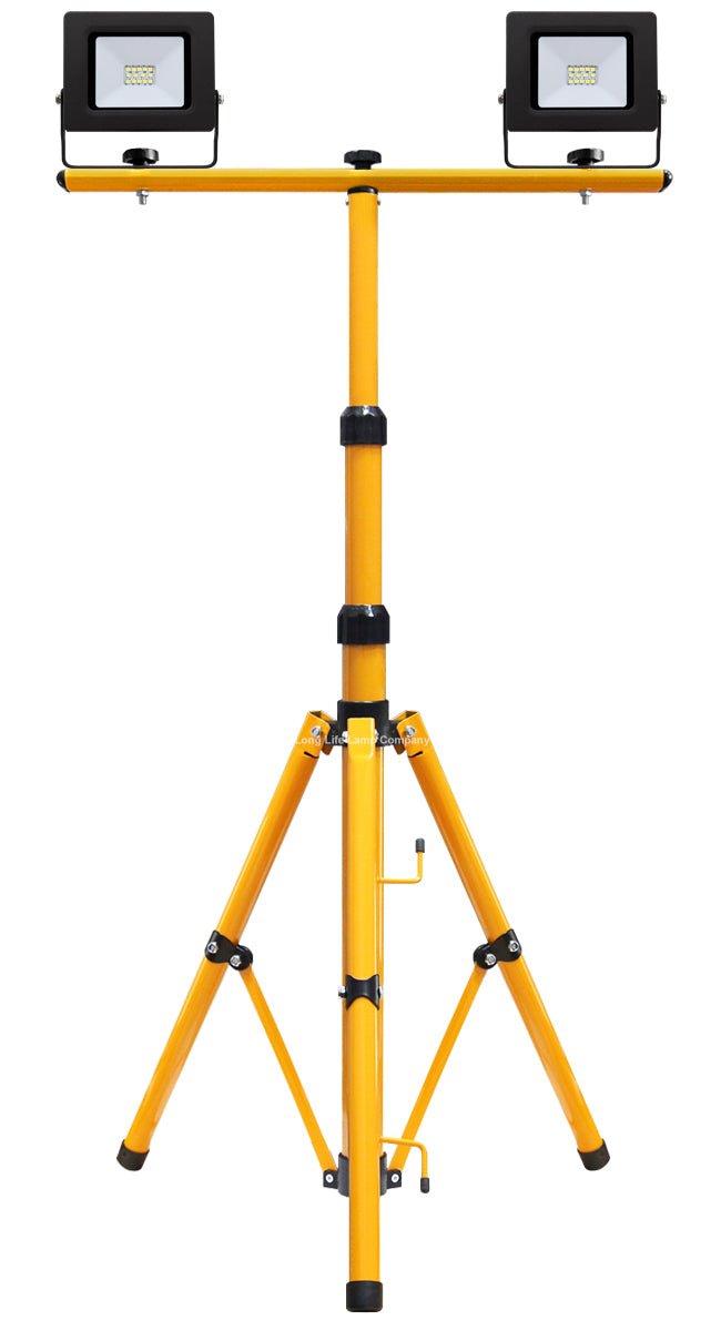Floodlight Tripod Stand for Job Site Lighting Double Head - Energy Light Bulbs - Free delivery on all orders
