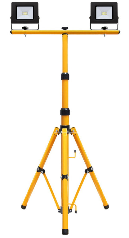 Floodlight Tripod Stand for Job Site Lighting Double Head - Energy Light Bulbs - Free delivery on all orders