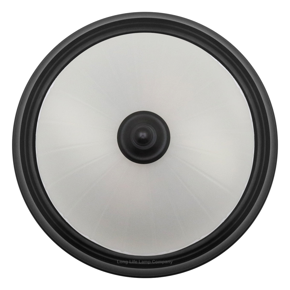 Flush Fitting Black Ceiling Light Frosted Glass Dome Shade Metal Surround IP44 - Energy Light Bulbs - Free delivery on all orders