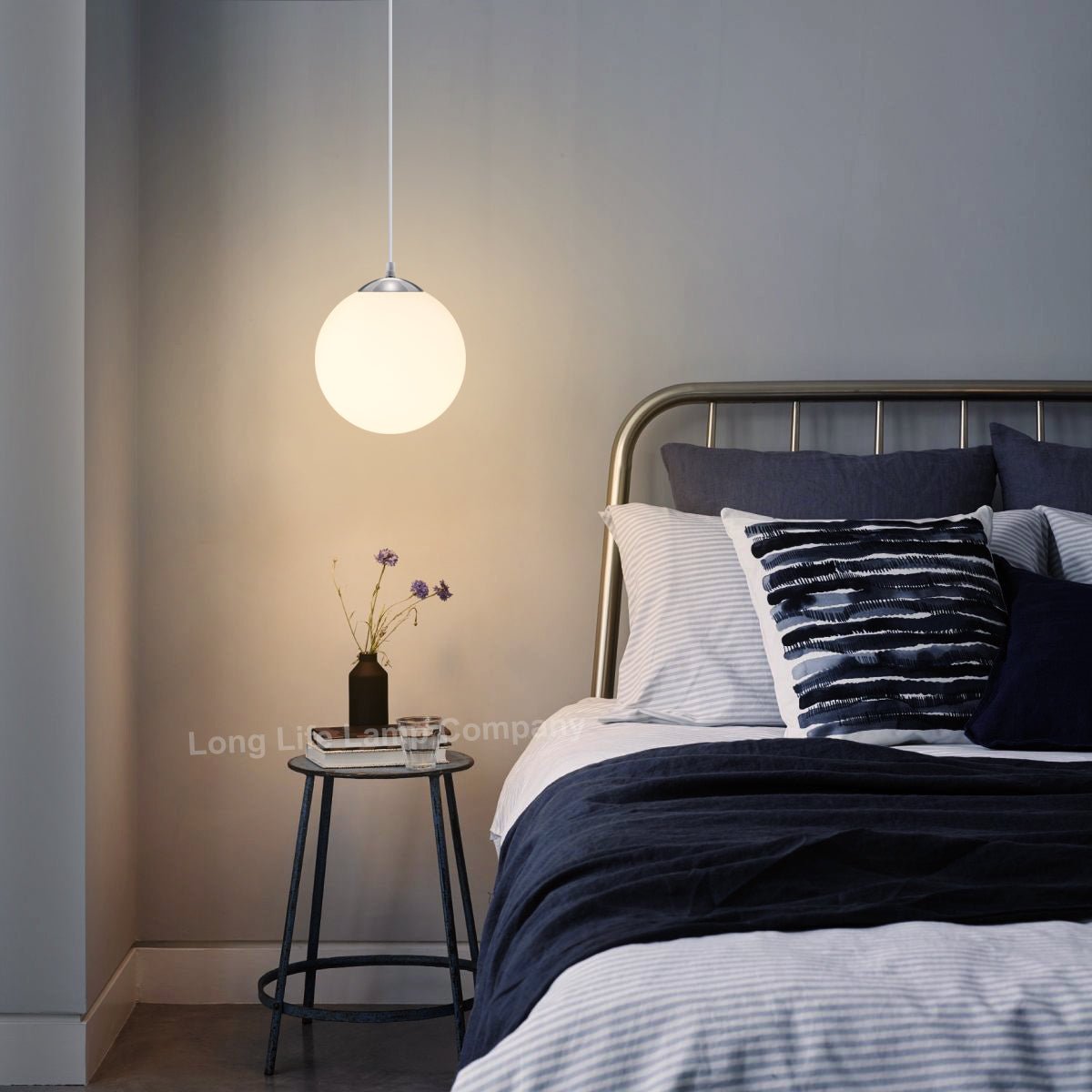 Frosted Glass Globe Ceiling Pendant Light M0199 - Energy Light Bulbs - Free delivery on all orders
