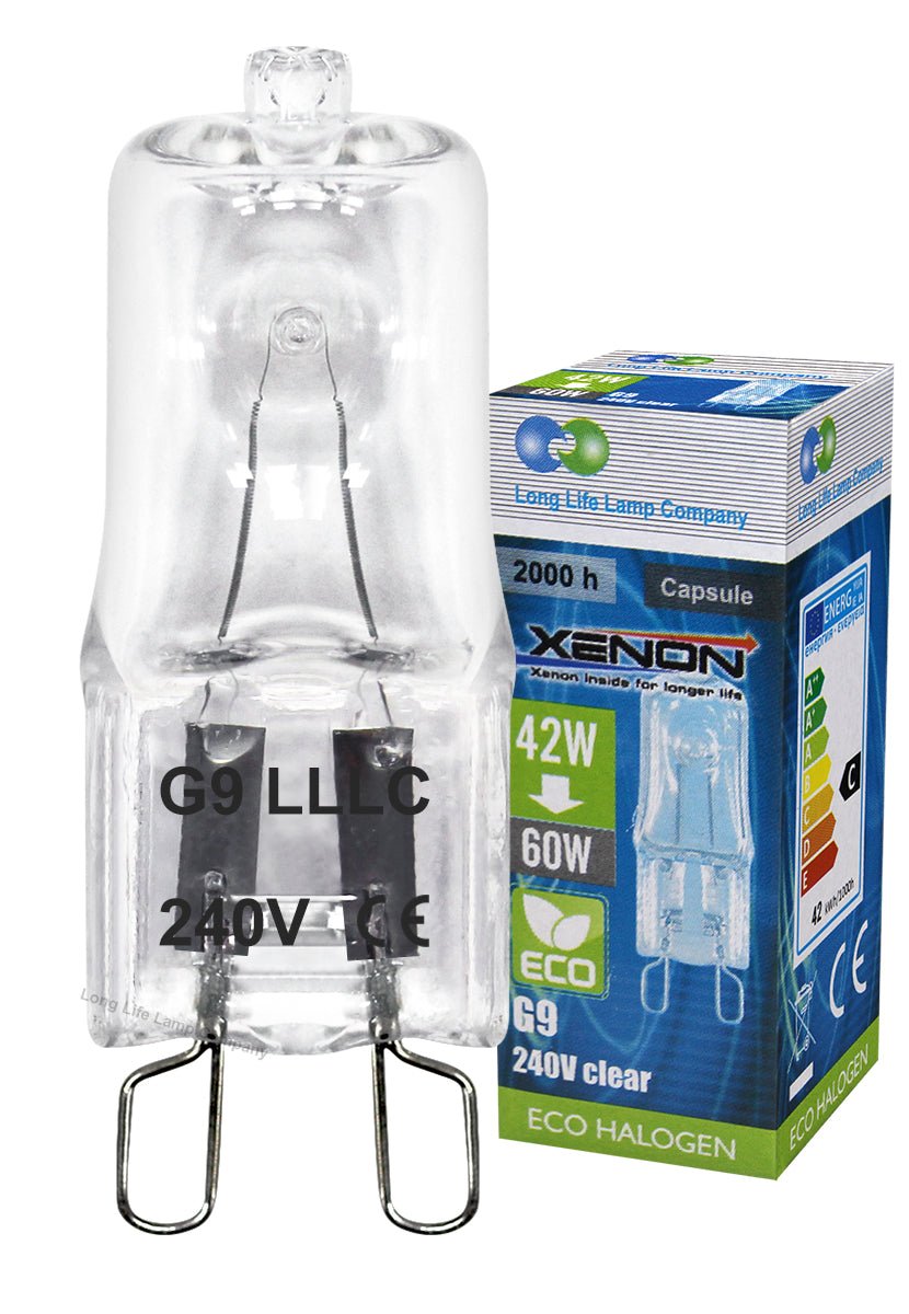 G9 ECO Energy Saving Halogen 42w=60w - Energy Light Bulbs - Free delivery on all orders