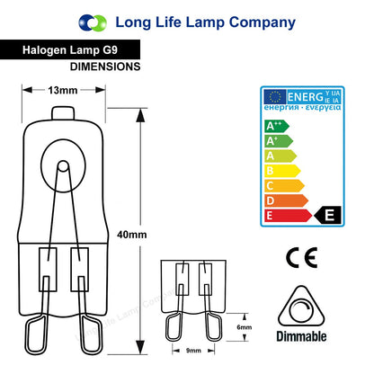 G9 ECO Energy Saving Halogen 42w=60w - Energy Light Bulbs - Free delivery on all orders