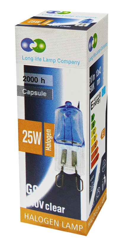 G9 Halogen 25w Blue Glass 4500K - Energy Light Bulbs - Free delivery on all orders