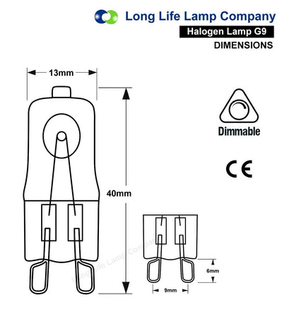 G9 Halogen 60w Frosted - Energy Light Bulbs - Free delivery on all orders