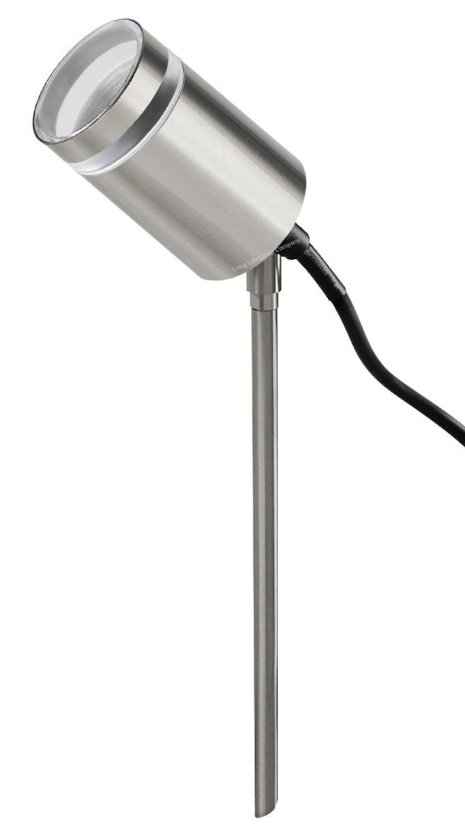 Garden Outdoor Spike Light Stainless Steel Clear Diffuser IP65 Ground Pathway Lighting 240v - Energy Light Bulbs - Free delivery on all orders