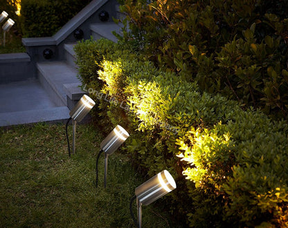 Garden Outdoor Spike Light Stainless Steel Clear Diffuser IP65 Ground Pathway Lighting 240v - Energy Light Bulbs - Free delivery on all orders
