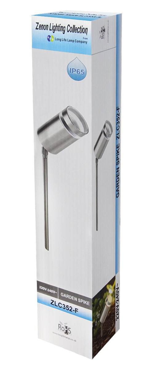 Garden Outdoor Spike Light Stainless Steel Clear Diffuser IP65 Ground Pathway Lighting 240v - Energy Light Bulbs - Free delivery on all orders