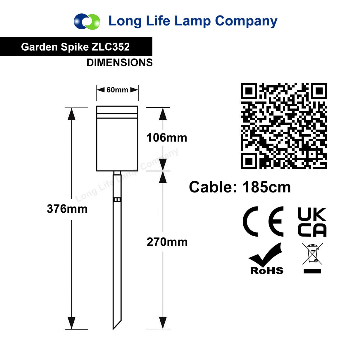Garden Outdoor Spike Light Stainless Steel Clear Diffuser IP65 Ground Pathway Lighting 240v - Energy Light Bulbs - Free delivery on all orders