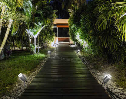 Garden Outdoor Spike Light Stainless Steel Clear Diffuser IP65 Ground Pathway Lighting 240v - Energy Light Bulbs - Free delivery on all orders