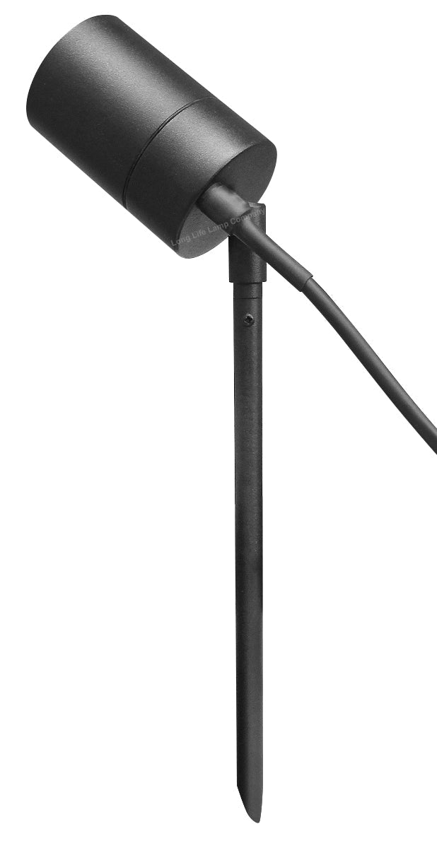 Garden Outdoor Spike Light Stainless Steel Matt Black Finish 240v - Energy Light Bulbs - Free delivery on all orders