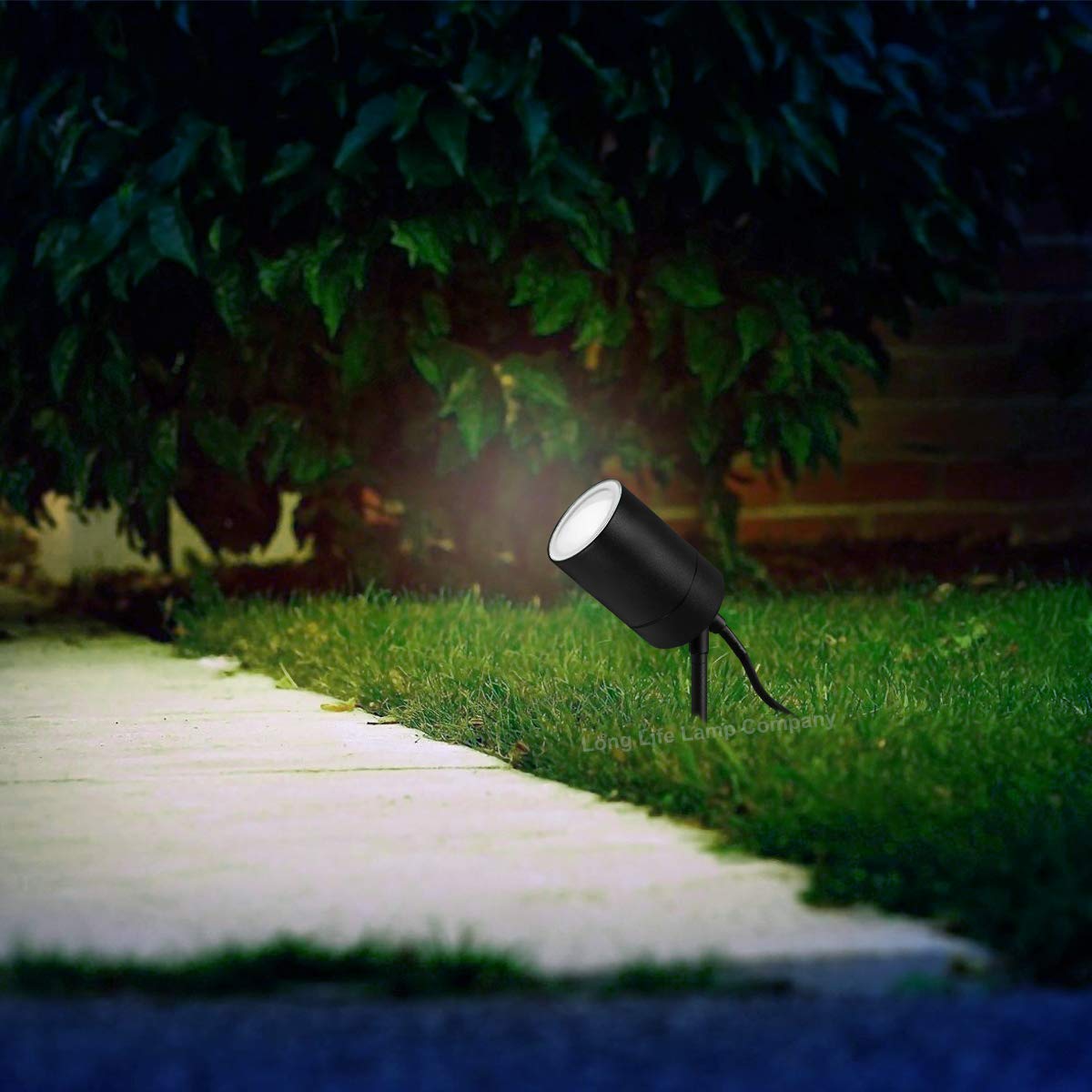 Garden Outdoor Spike Light Stainless Steel Matt Black Finish 240v - Energy Light Bulbs - Free delivery on all orders