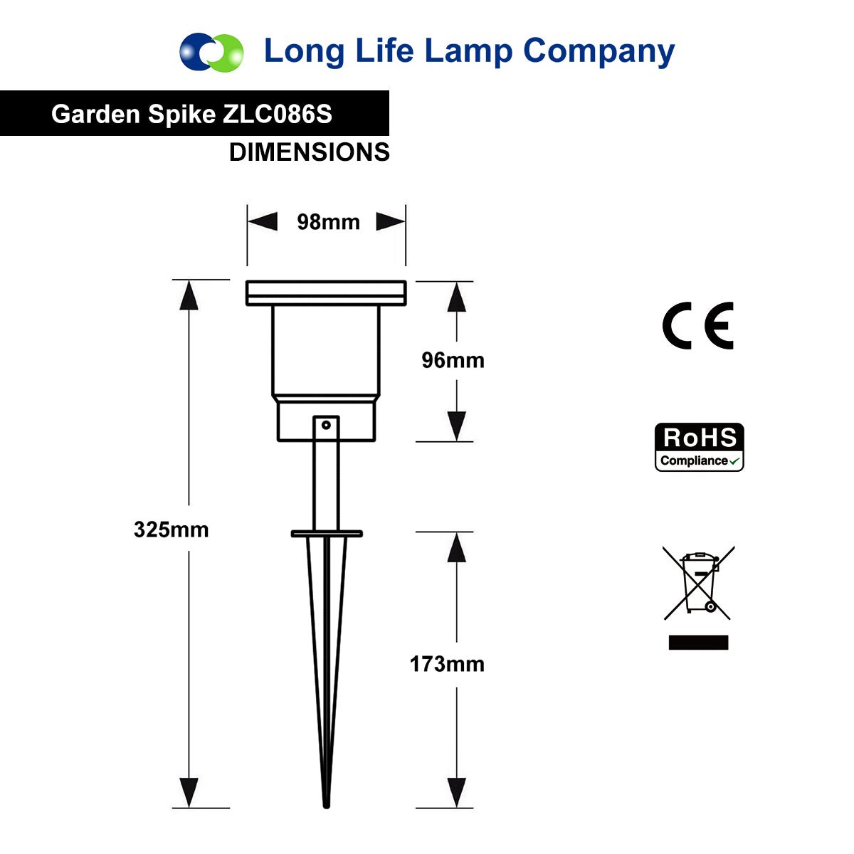 Garden Spike Light Outdoor Ground Spike Light IP65 Adjustable Head - Energy Light Bulbs - Free delivery on all orders
