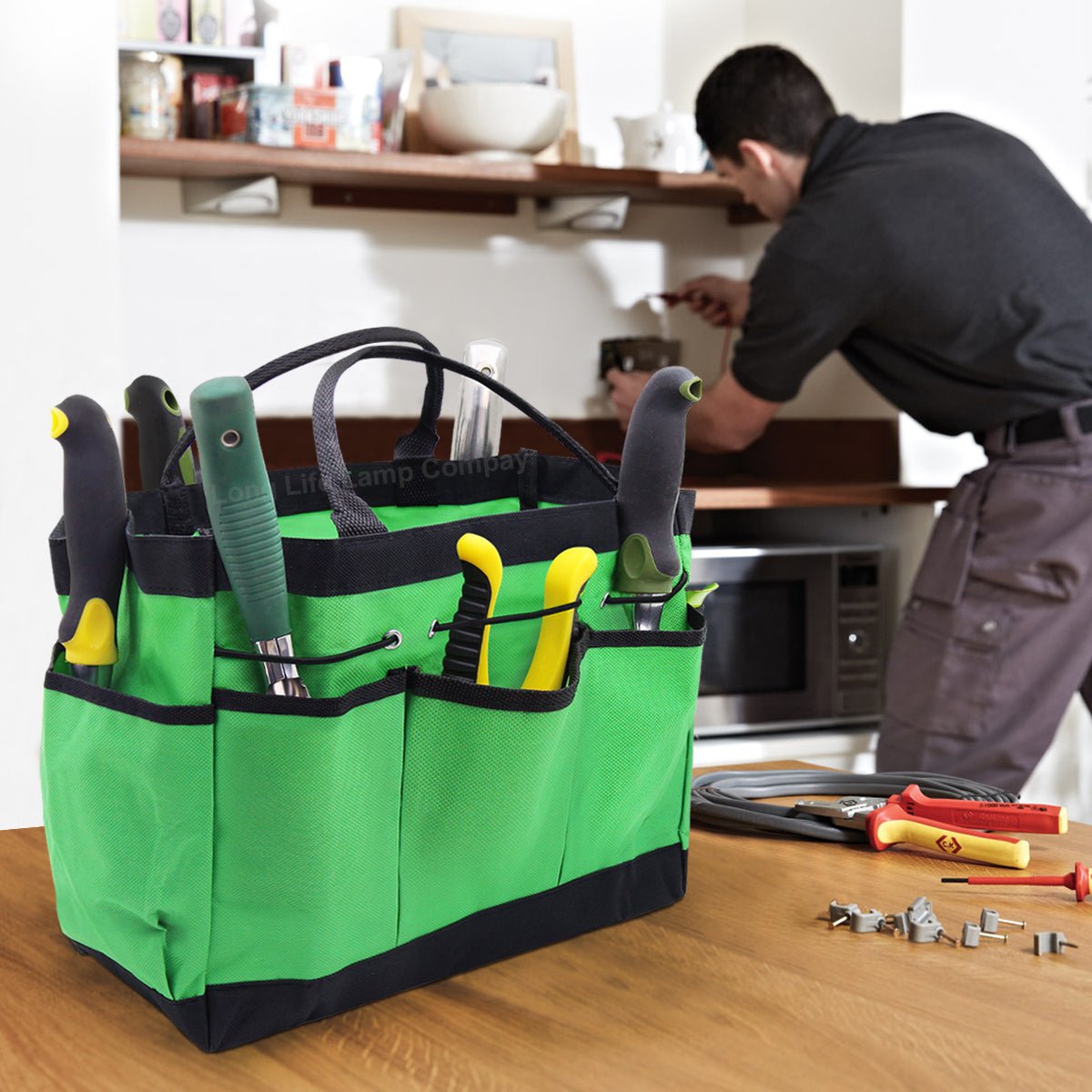 Garden Tool Bag Heavy Duty 8 Pocket Organizer Gardening Hand Tool Storage GTB03 - Energy Light Bulbs - Free delivery on all orders