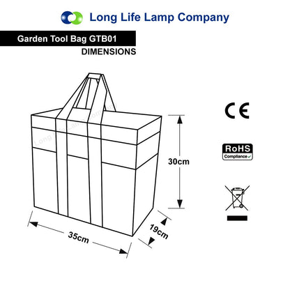 Garden Tool Bag Organizer Heavy Duty 8 Pocket Gardening Hand Tool Storage GTB01 - Energy Light Bulbs - Free delivery on all orders