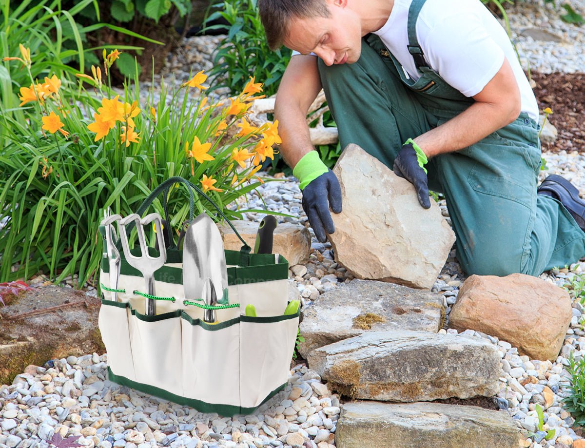 Garden Tool Bag Organizer Heavy Duty 8 Pocket Gardening Hand Tool Storage GTB02 - Energy Light Bulbs - Free delivery on all orders