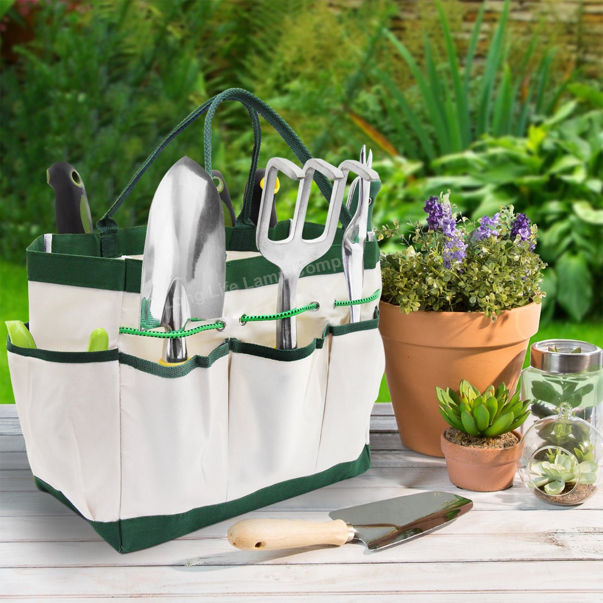 Garden Tool Bag Organizer Heavy Duty 8 Pocket Gardening Hand Tool Storage GTB02 - Energy Light Bulbs - Free delivery on all orders
