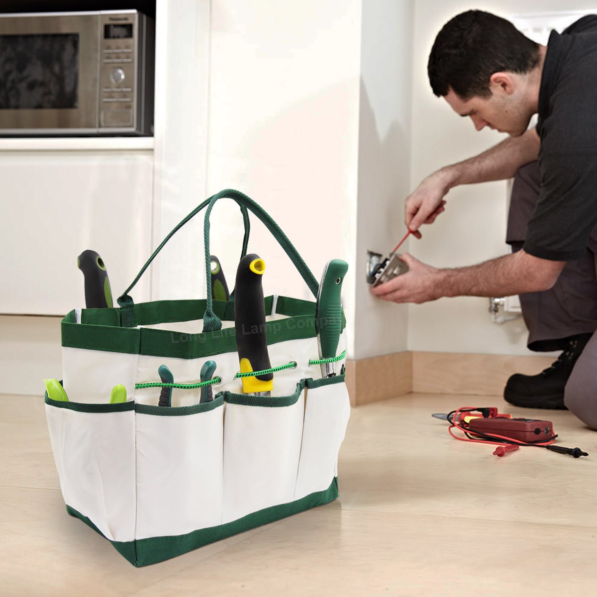 Garden Tool Bag Organizer Heavy Duty 8 Pocket Gardening Hand Tool Storage GTB02 - Energy Light Bulbs - Free delivery on all orders