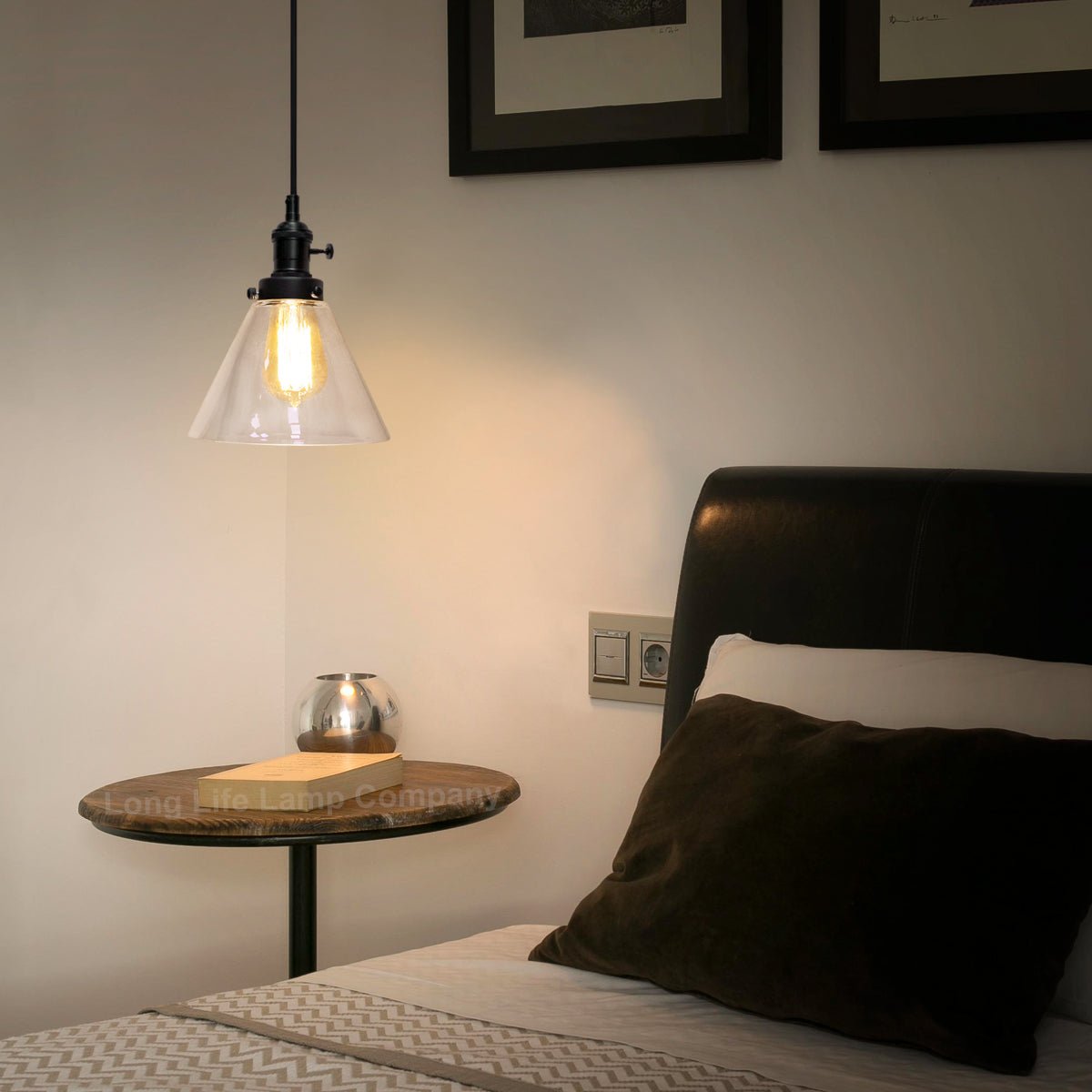 Glass Ceiling Lamp Shade Pendant Light with ST58 LED 4w E27 - Energy Light Bulbs - Free delivery on all orders