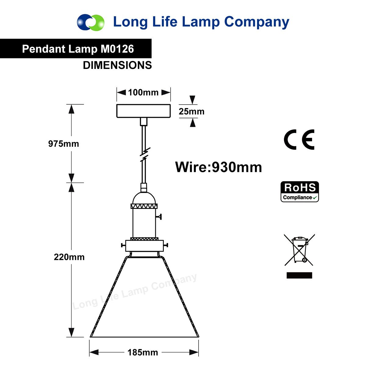 Glass Ceiling Lamp Shade Pendant Light with ST58 LED 4w E27 - Energy Light Bulbs - Free delivery on all orders