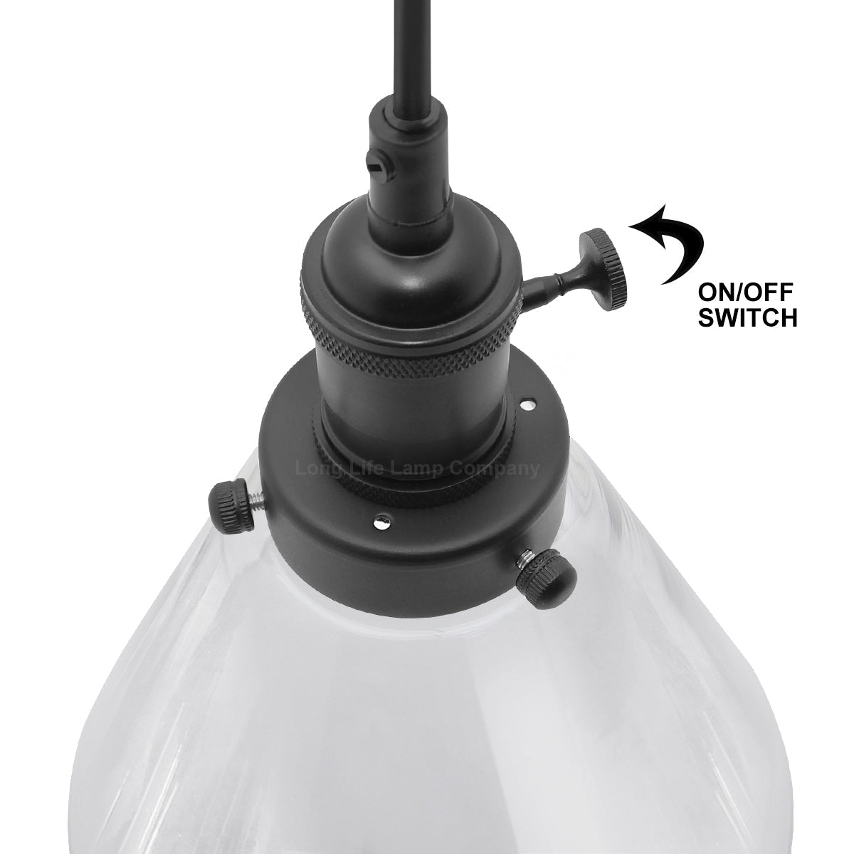 Glass Ceiling Lamp Shade Pendant Light with ST58 LED 4w E27 - Energy Light Bulbs - Free delivery on all orders