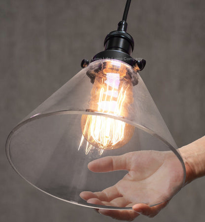 Glass Ceiling Lamp Shade Pendant Light with ST58 LED 4w E27 - Energy Light Bulbs - Free delivery on all orders