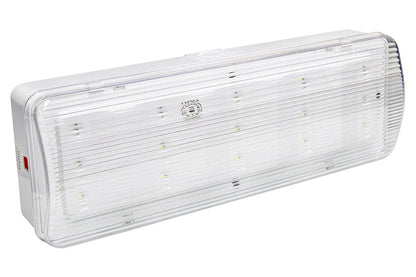 Glass Emergency LED Light Bulkhead with Green Man Fire Exit Sleeve Celling or Wall Mount - Energy Light Bulbs - Free delivery on all orders