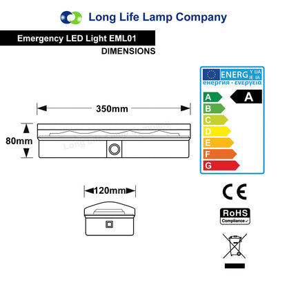 Glass Emergency LED Light Bulkhead with Green Man Fire Exit Sleeve Celling or Wall Mount - Energy Light Bulbs - Free delivery on all orders