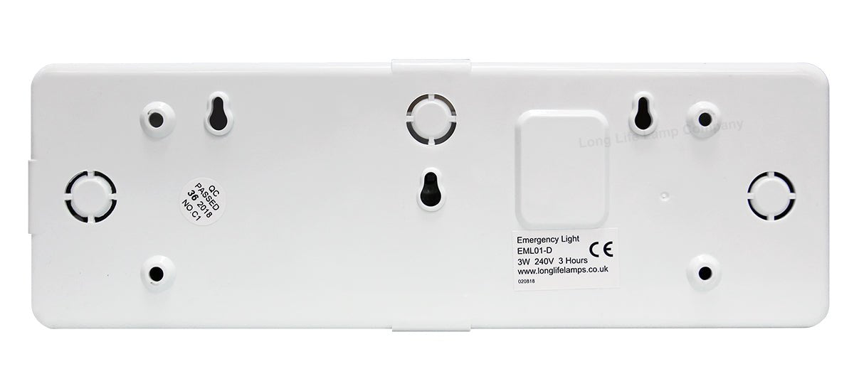 Glass Emergency LED Light Bulkhead with Green Man Fire Exit Sleeve Celling or Wall Mount - Energy Light Bulbs - Free delivery on all orders