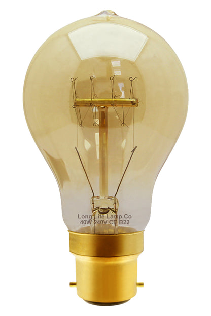 40w GLS Quad Loop Filament Vintage Cage Bay Baypnet B22 Cap Bulb