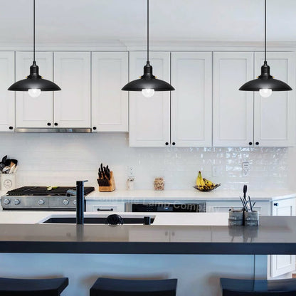 Hanging Ceiling Pendant Lampshade Black Metal - Energy Light Bulbs - Free delivery on all orders