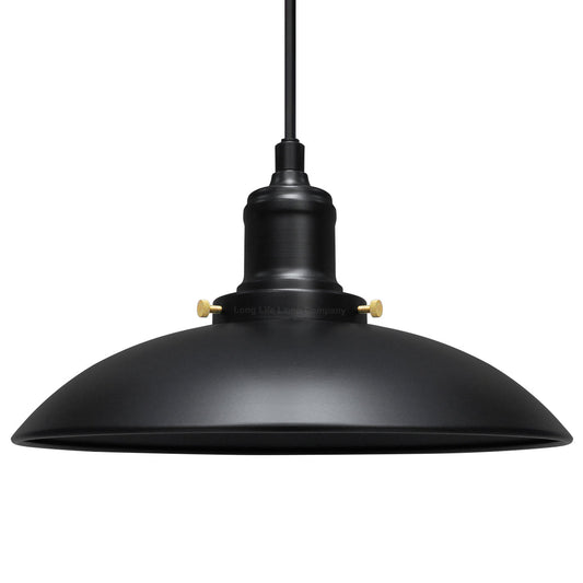 Hanging Ceiling Pendant Lampshade Black Metal - Energy Light Bulbs - Free delivery on all orders
