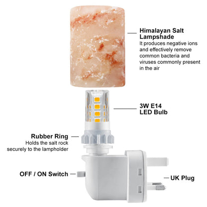 Himalayan Salt Rock Lamp Night Light - Energy Light Bulbs - Free delivery on all orders