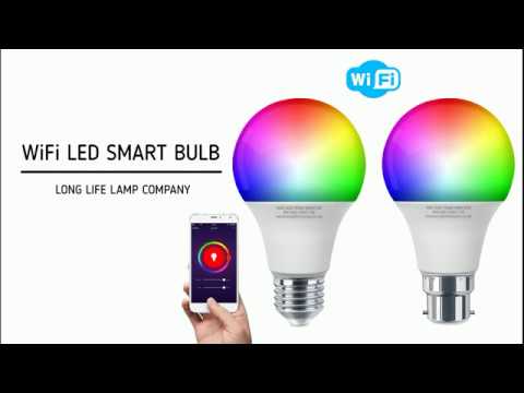 WiFi Smart Bulbs | 9W E27 LED Smart WiFi Light Bulb Colour Changing Mood Lamp