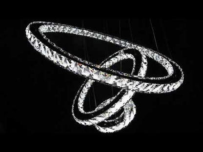 Modern Round Chandelier LED Ring Pendant Ceiling Light Cool White M0172