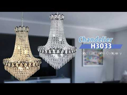 Large Ceiling Crystal Pendant Chandelier Suspended Chrome Frame Cascading Droplets