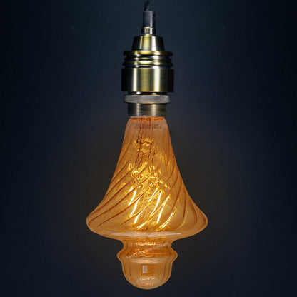 Imperial Vintage LED 2w Filament Light Bulb Swirling Gold Glass E27 Stunning Look Twist Cone - Energy Light Bulbs - Free delivery on all orders